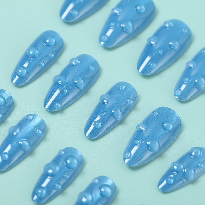 Artificial nails in stylish drip design Stornfield