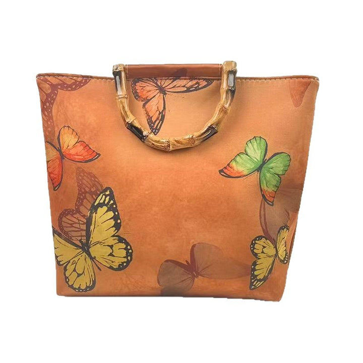 Elegant bag with bamboo handles Stornfield