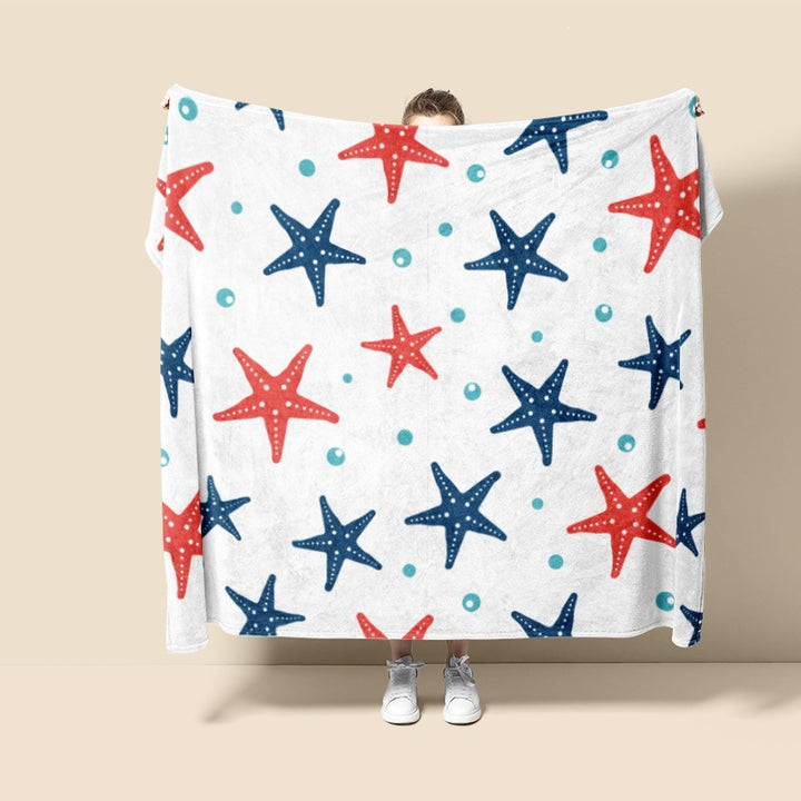 Decorative Ocean-Themed Throw Blanket