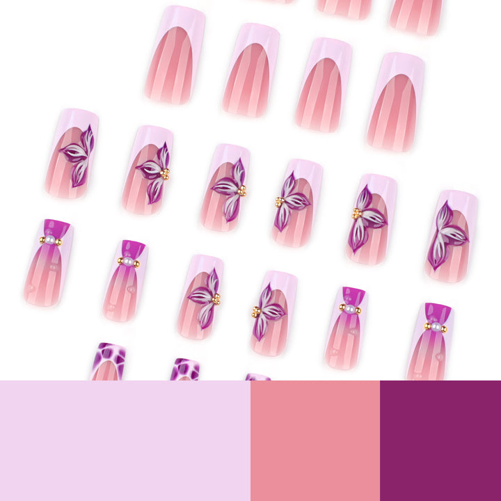 Artistic Nail Extensions with Floral Decor Stornfield