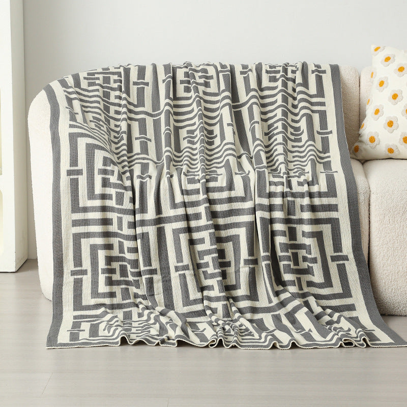 Women's decorative comfort blanket in modern geometric design Stornfield