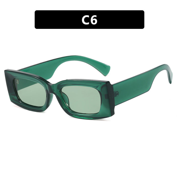 Women's fashionable square sunglasses with transparent frame and protective UV filter Stornfield