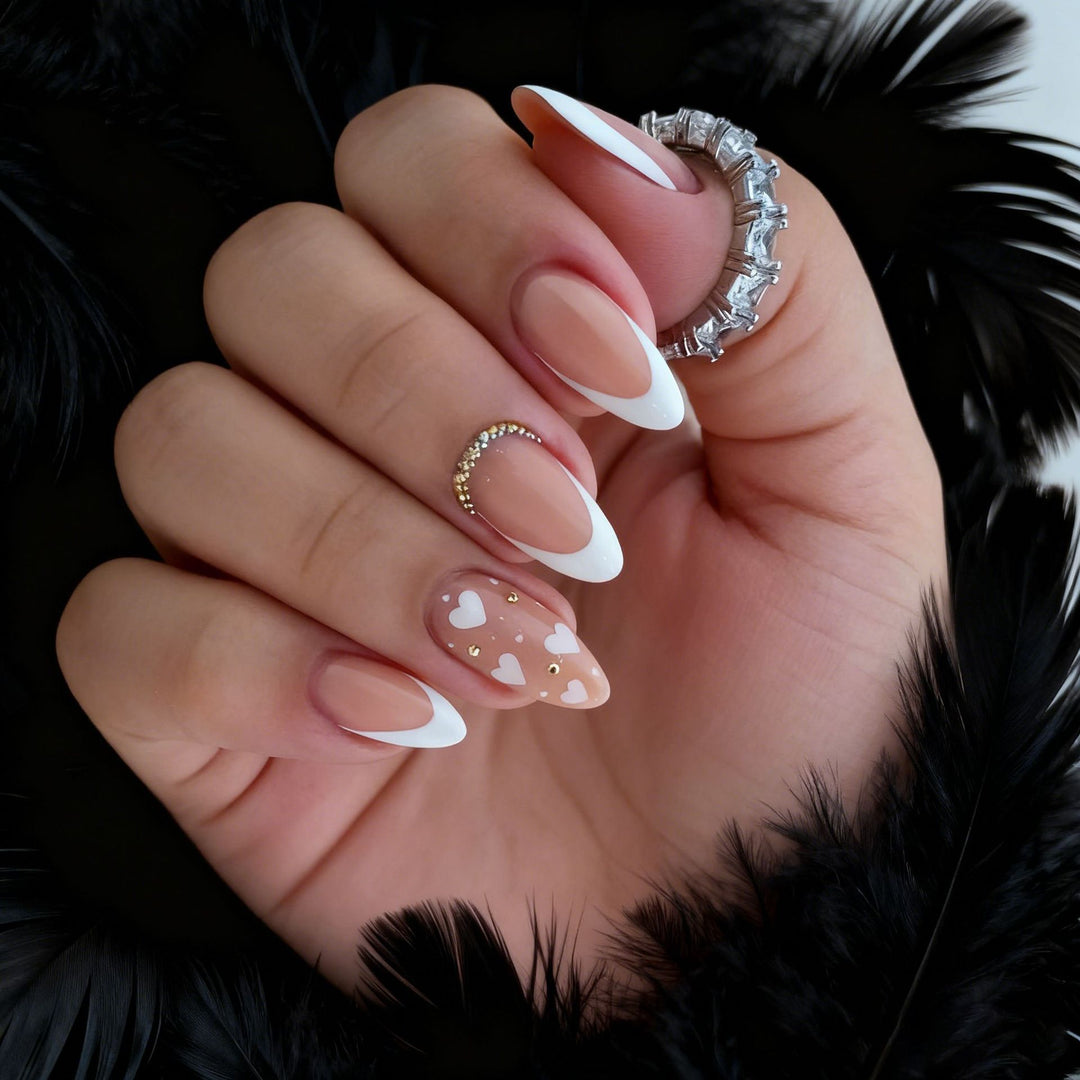 Elegant Floral Almond Nail Art Stornfield