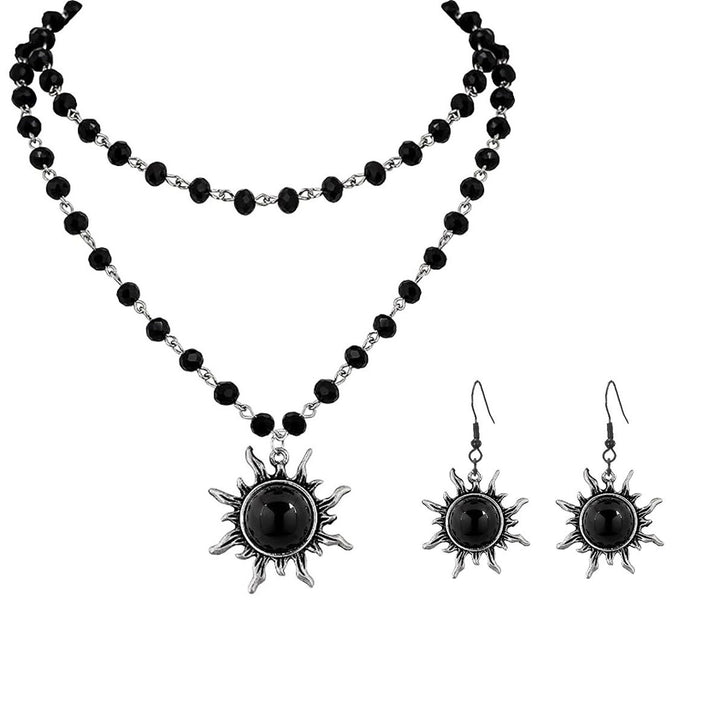 Layered Crystal Moon Jewelry Set Stornfield
