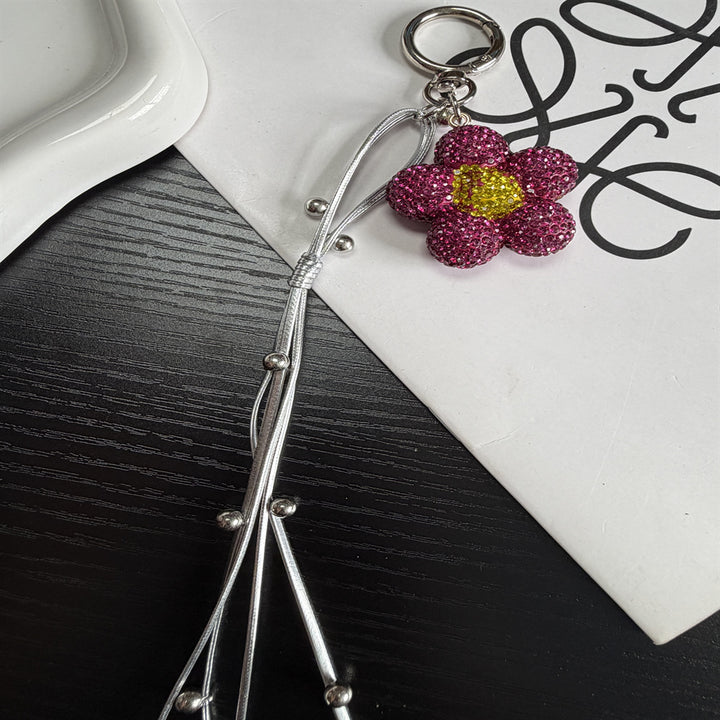 Rhinestone Flower Charm Keychain Stornfield