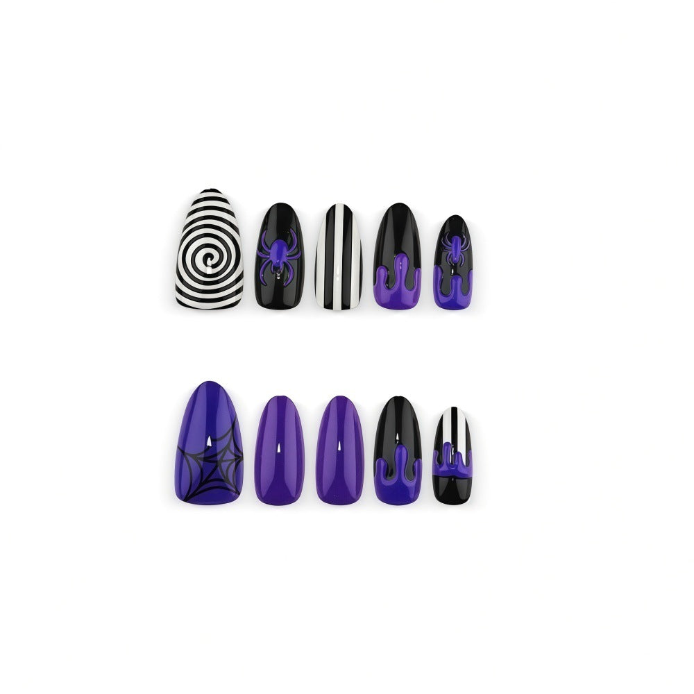 Artificial nails with creepy spider design Stornfield