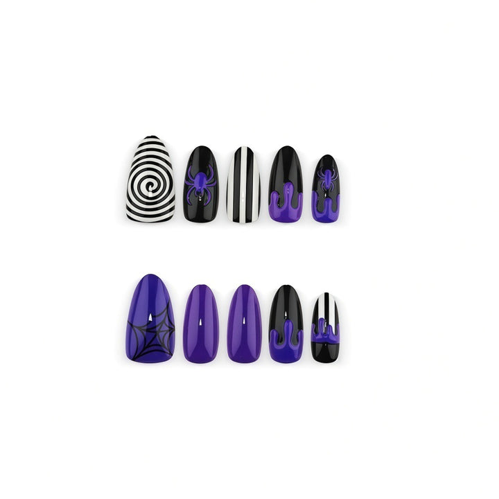 Artificial nails with creepy spider design Stornfield