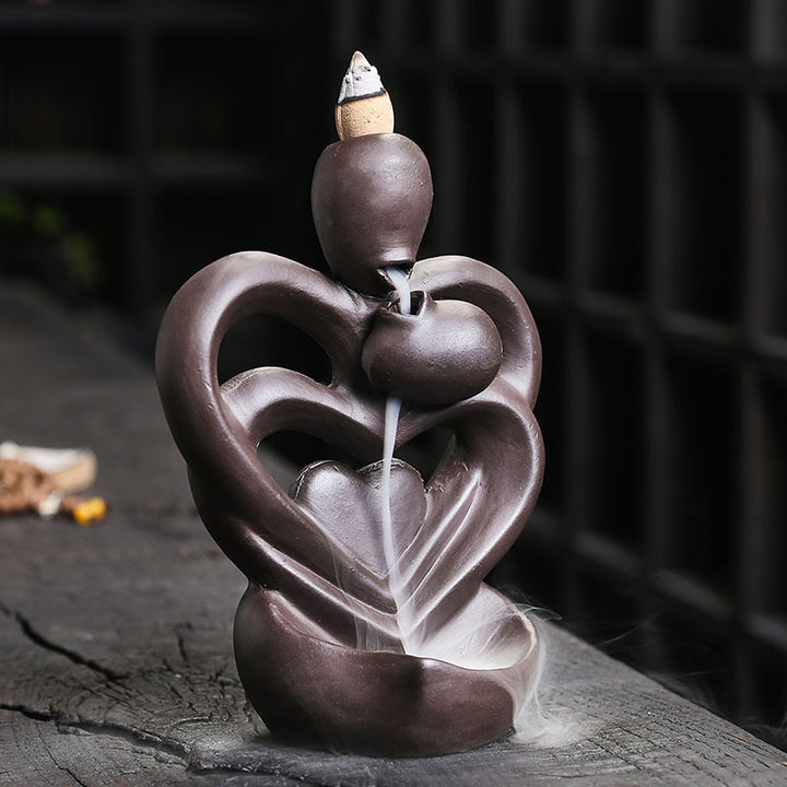 Artistic Heart-Shaped Incense Holder