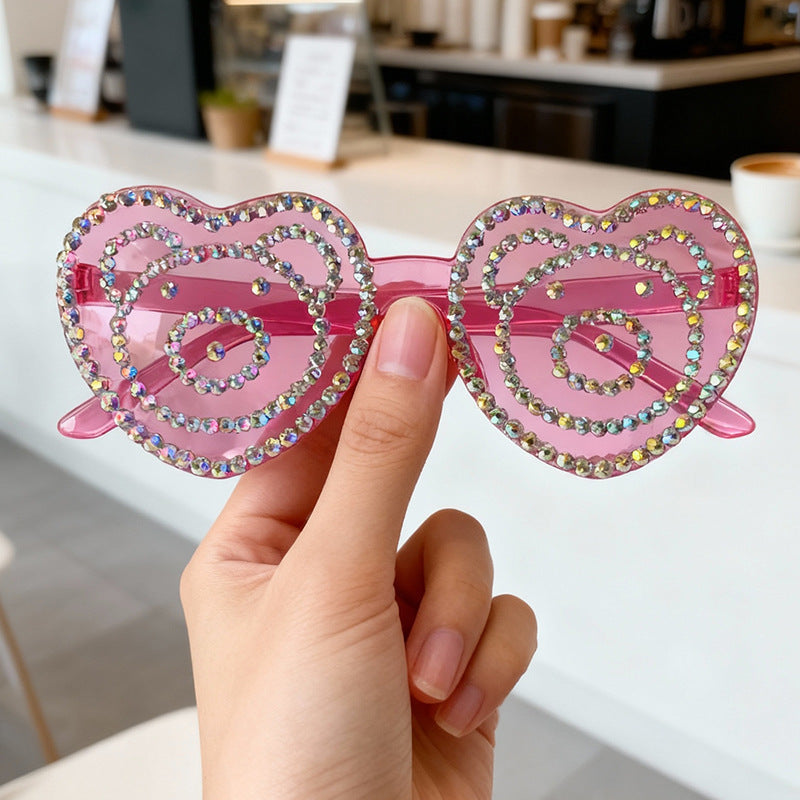 Heart-Shaped Rhinestone Sunglasses Stornfield