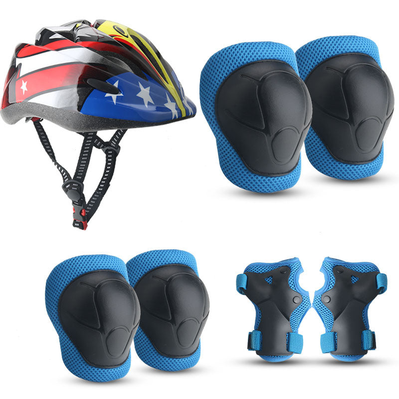 Children's Colorful Safety Helmet and Protective Gear Set Stornfield