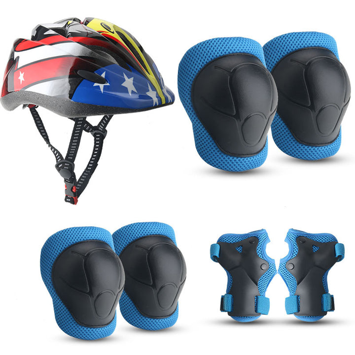 Children's Colorful Safety Helmet and Protective Gear Set Stornfield