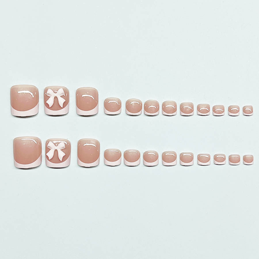 Decorative French Tip Toe Nail Art Stornfield