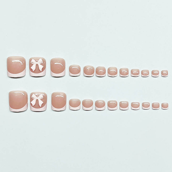 Decorative French Tip Toe Nail Art Stornfield