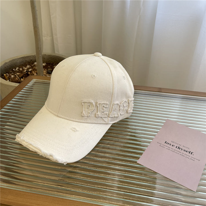 Women's Distressed Graphic Peace Baseball Cap Stornfield