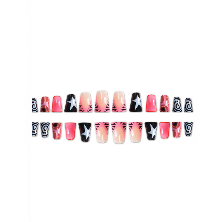 Trendy Artistic Press-On Nail Set Stornfield