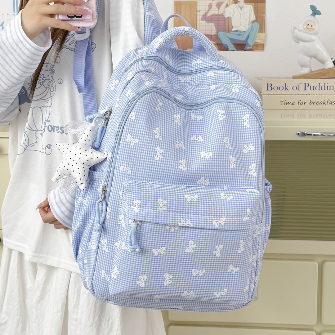 Cute Bow-Embellished Casual Backpack Stornfield