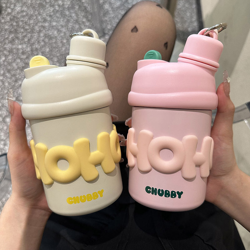 Ladies insulated water bottle with ergonomic carrying handle and cheerful design Stornfield