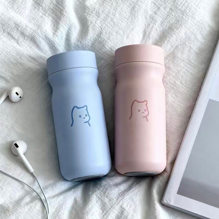 Women's insulated drinking bottle with secure flip lid and stylish animal design Stornfield