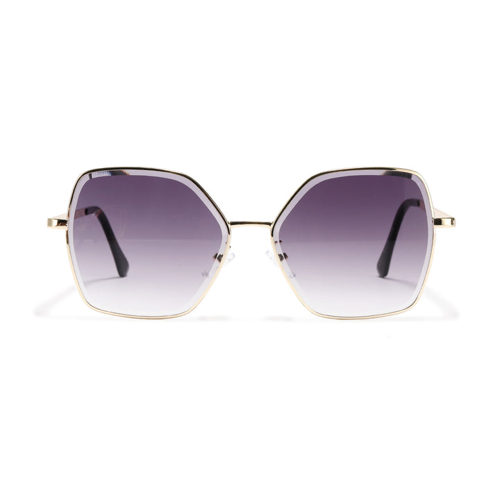 Women geometric sunglasses with fashionable gold frame Stornfield
