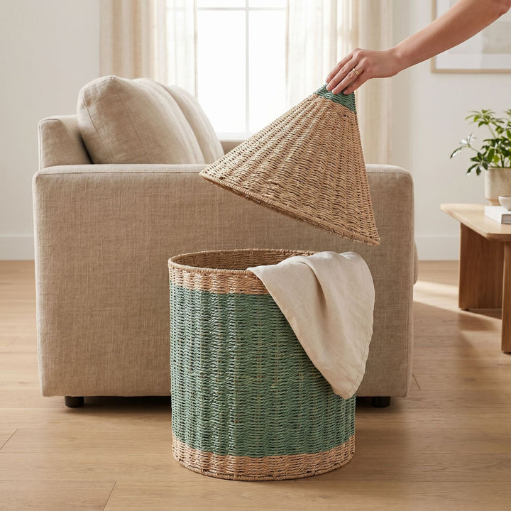 Storage basket with lid Stornfield