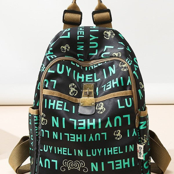 Floral Print Canvas Backpack Stornfield