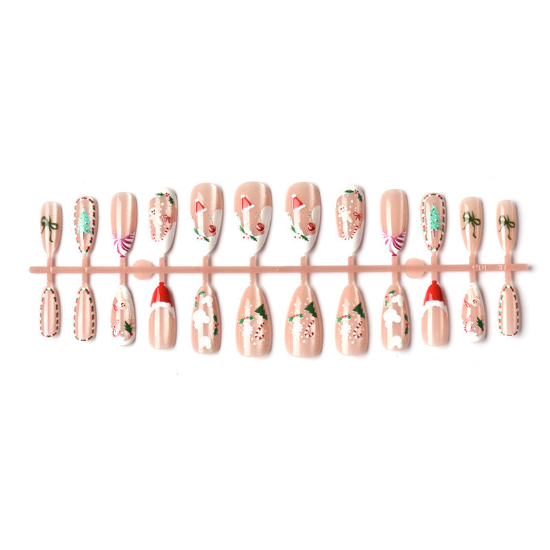 Festive Themed Holiday Press-On Nail Art Set Stornfield