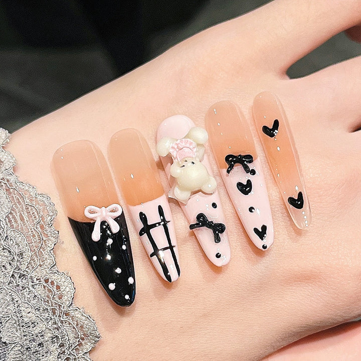 Creative 3D Character-Themed Press-On Nail Art Stornfield