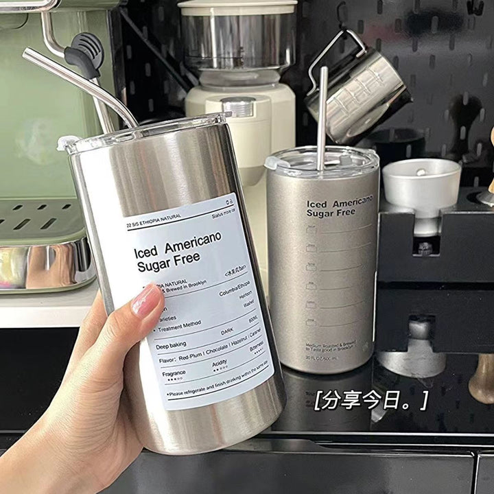 Women's Insulated Drinking Bottle with Creative Design and Integrated Straw Stornfield