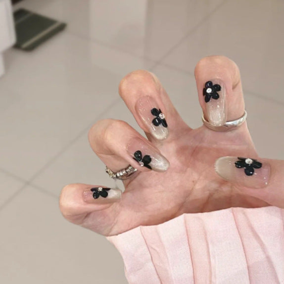 Playful Cat-Themed Press-On Nail Art Stornfield