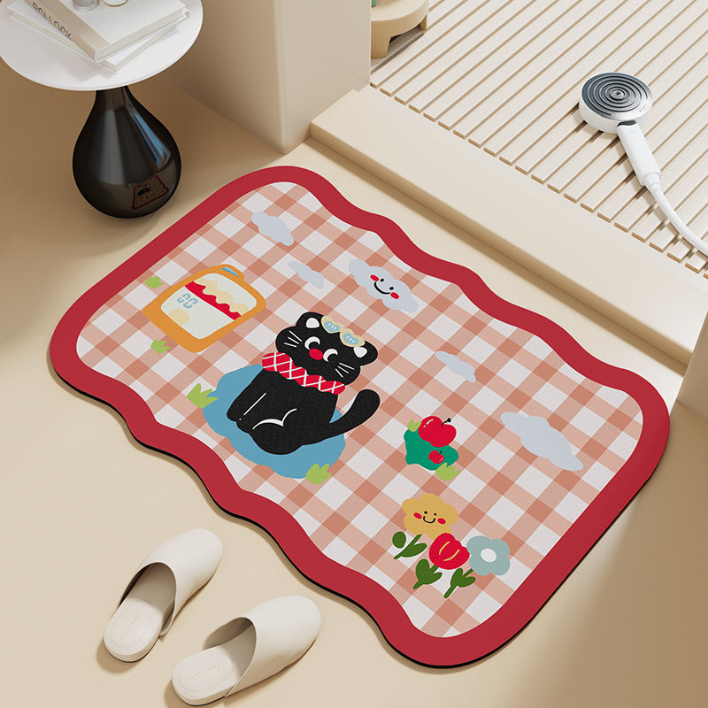 Playful Cat-Themed Area Mat