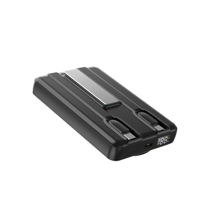 Portable power bank with multifunctional LED display and integrated cable management Stornfield