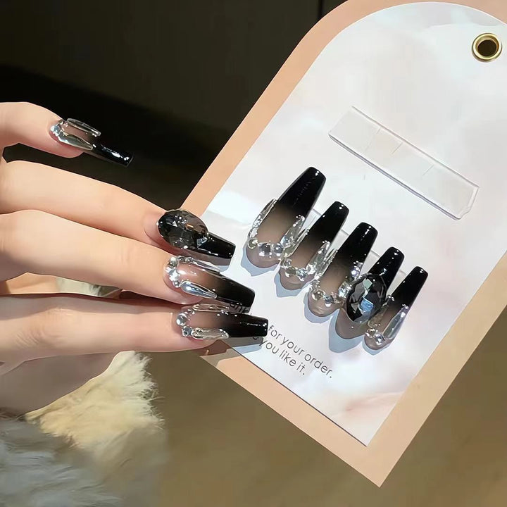 Luxury Crystal-Embellished Press-On Nail Extensions Stornfield