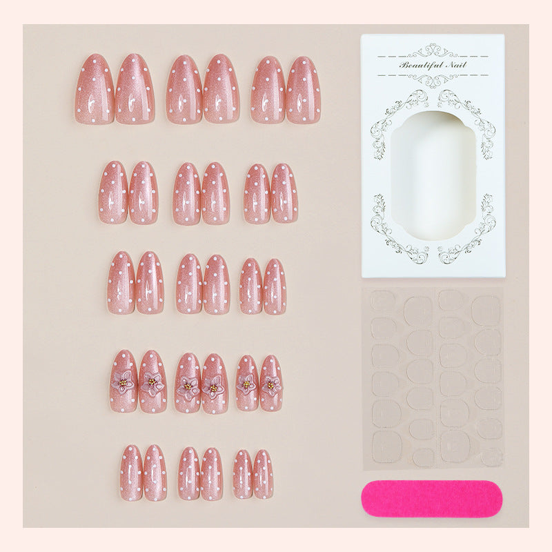 Premium Adhesive Press-On Nail Set with Floral Patterns Stornfield