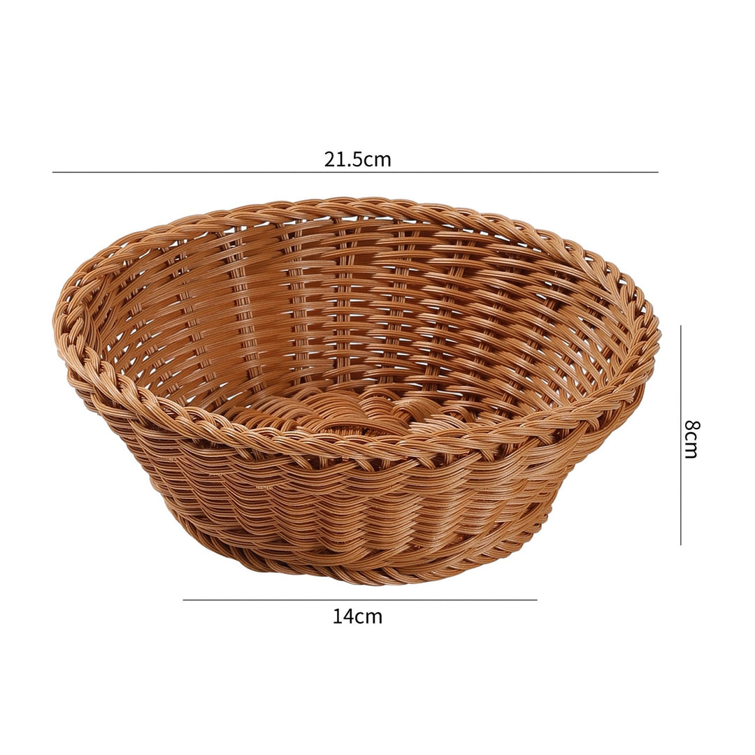 Handcrafted Round Wicker Serving Bowl Stornfield
