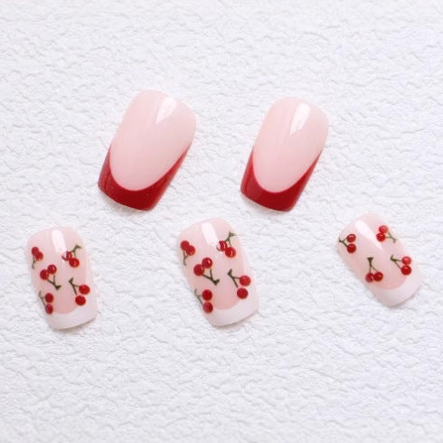 Floral French Tip Nail Art Stornfield 1789914984