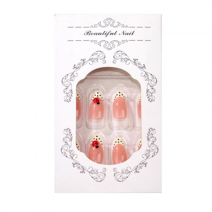 Artistic Ladybug Themed Press-On Nails