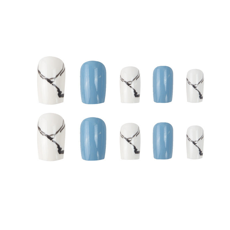 Marble-Inspired Press-On Nail Set Stornfield