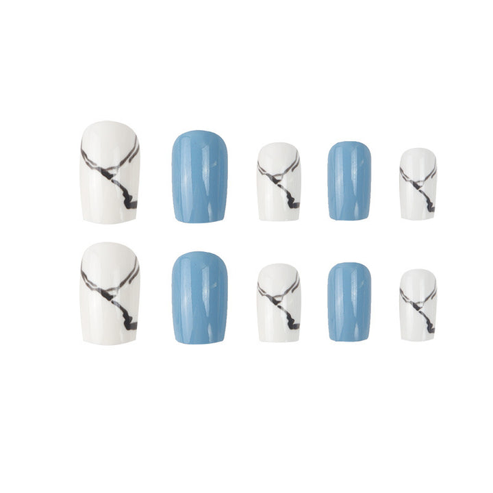 Marble-Inspired Press-On Nail Set Stornfield