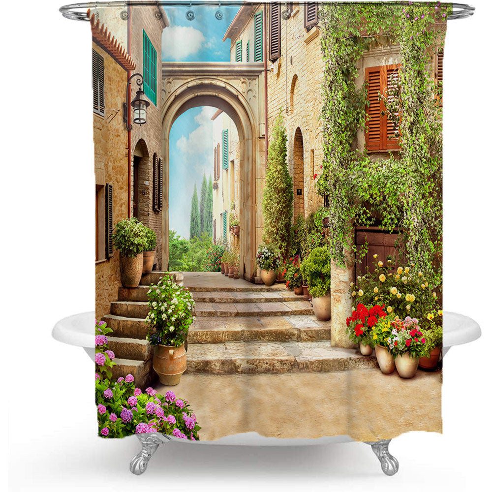 Floral Lane-Inspired Shower Curtain Stornfield