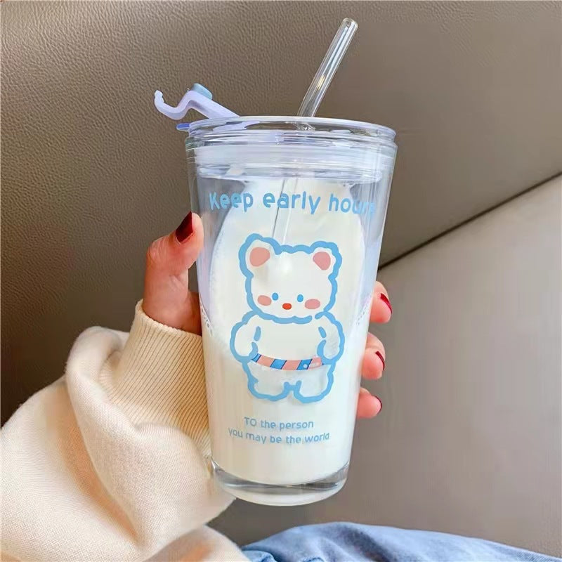Ladies funny Tritan drinking cup with lid and straw Stornfield