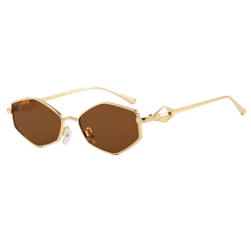Women's geometric sunglasses with protective UV filter and high-end metal frame Stornfield