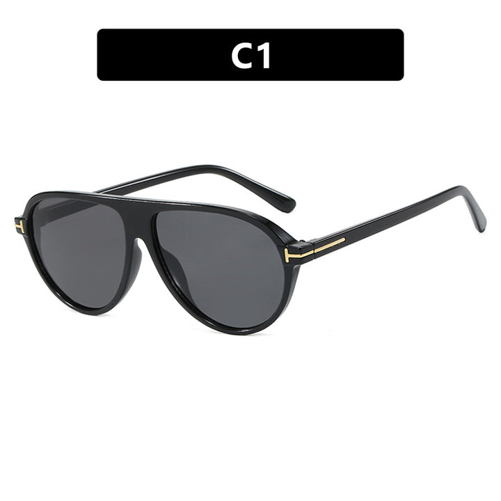Women's trendy oversized sunglasses with elegant metal frame and UV protection Stornfield