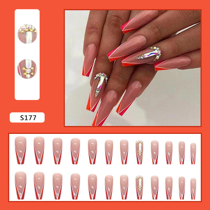 Acrylic nail tips with neon decoration Stornfield