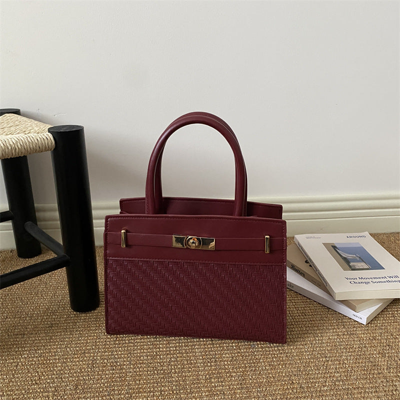 Woven Leather Handbag