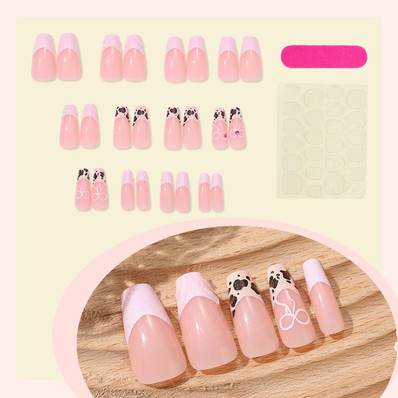 Artificial Nail Set with Cute Panda Design and Gloss Finish Stornfield
