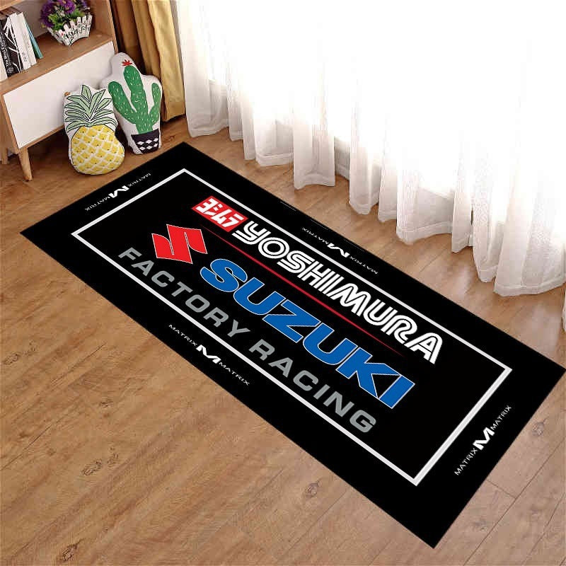 Motorcycle-Themed Area Mat