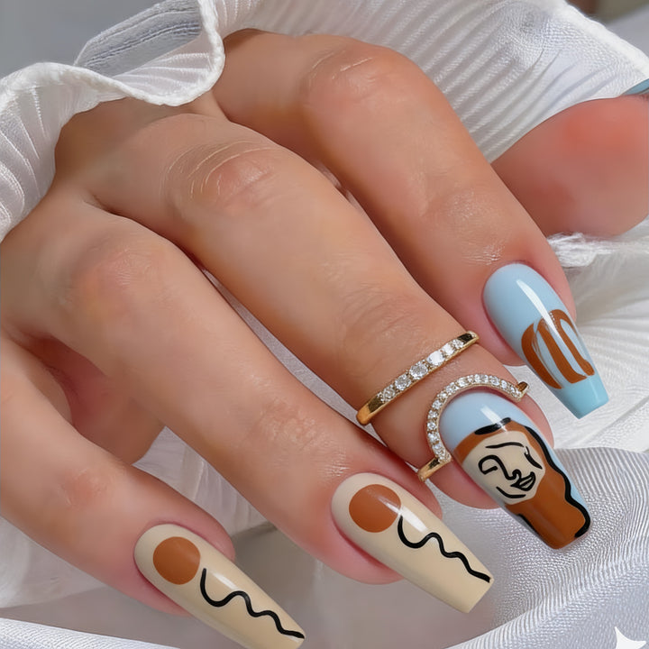 Artificial Nails in Modern Abstract Design Stornfield
