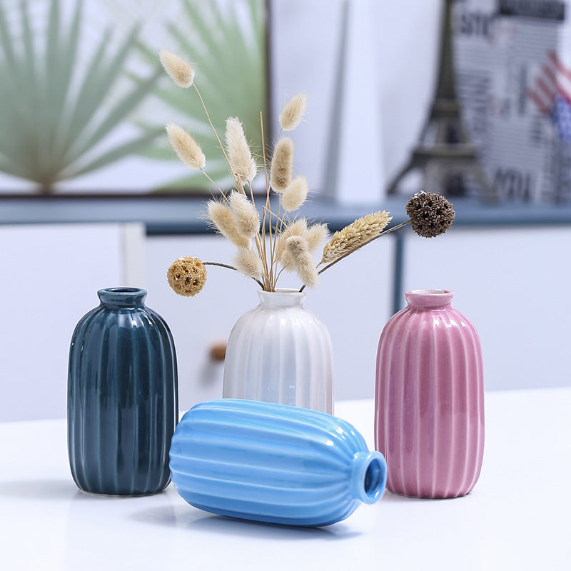 Ribbed Ceramic Bud Vase Stornfeild