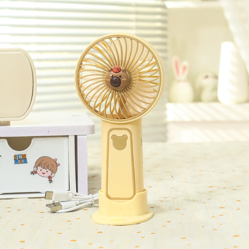 Ladies Portable Handheld Fan with Cute Bear Design Stornfield