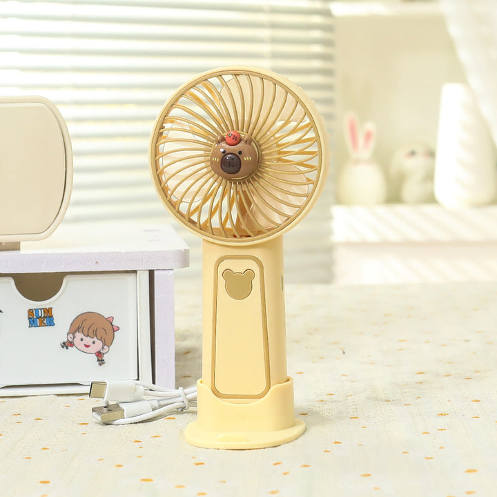 Ladies Portable Handheld Fan with Cute Bear Design Stornfield